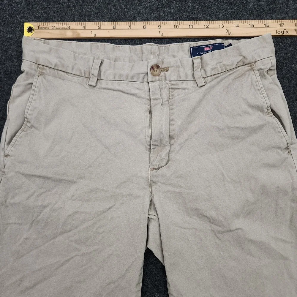 Vineyard Vines Breaker Shorts Mens 32‎ Beige Khaki Chino Cotton Stretch Casual